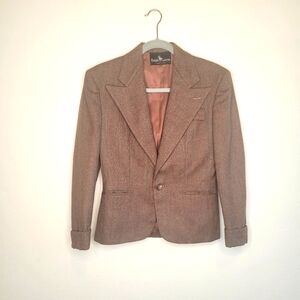 Ralph Lauren Black Label Brown Blazer Single Botton for Women Size 6
